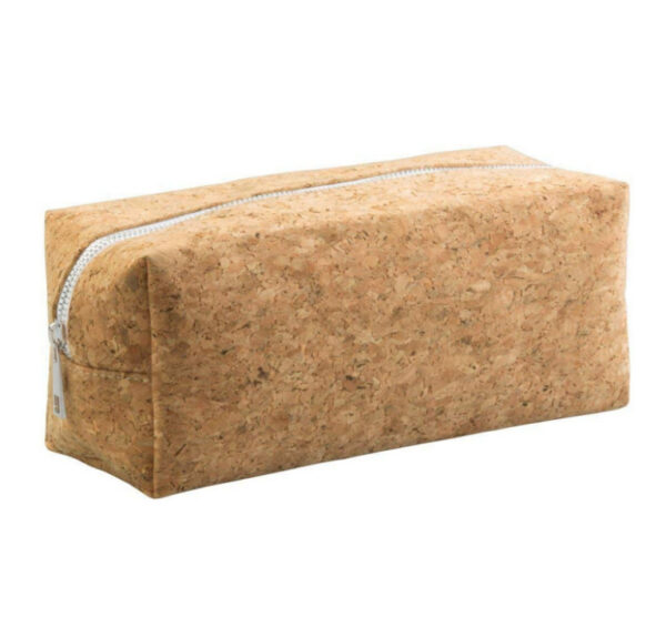 Cork Cotton Zipper Cosmetic Bag Pouch Organizer - Image 2