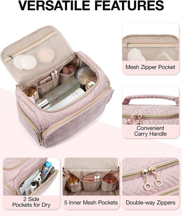 RPET Cotton Cosmetic Bag  Wet/Dry Separation Pouch - Image 3