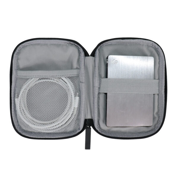 RPET Travel Organizer Bag for USB Drive and Earphones - Image 2