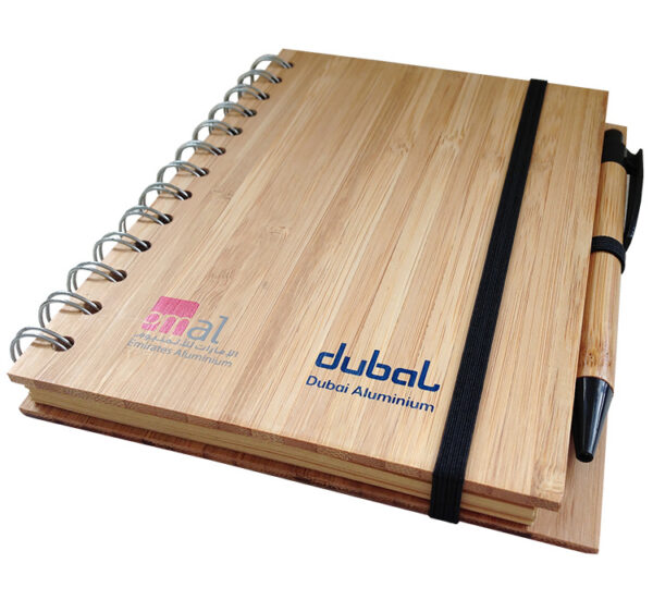 A5 Bamboo Notebook with Laser Engraved Logo - Image 2