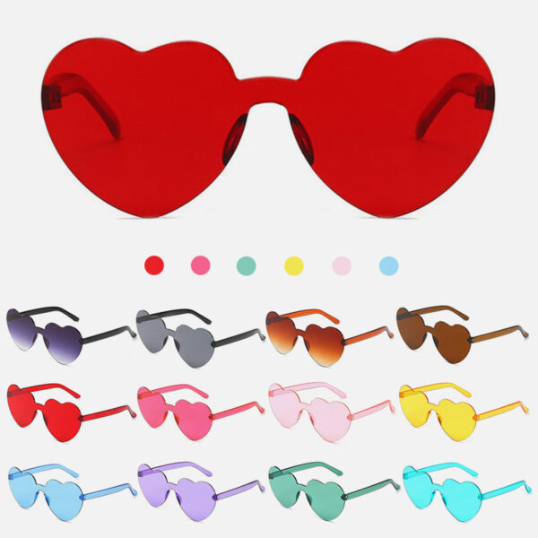 Peach Heart Sunglasses - Girls' Trendy Shades - Image 5