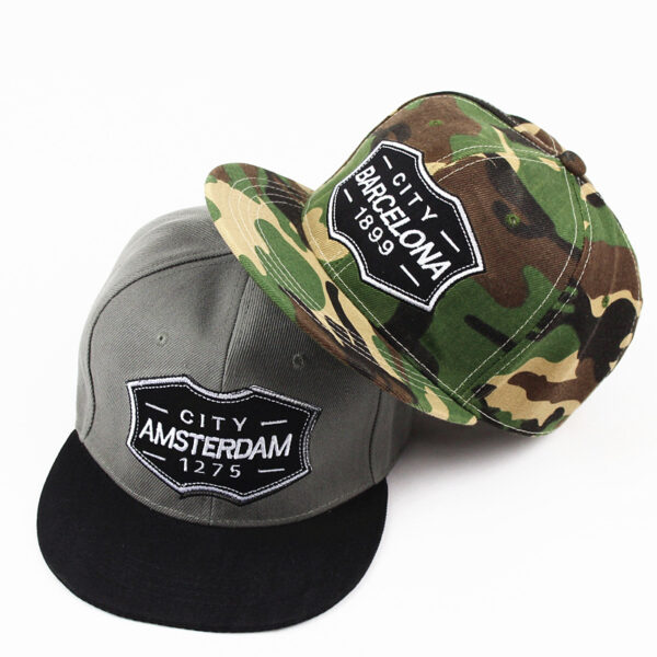 Custom Camo Snapback Hats - Embroidered Logo Outdoor Caps - Image 2
