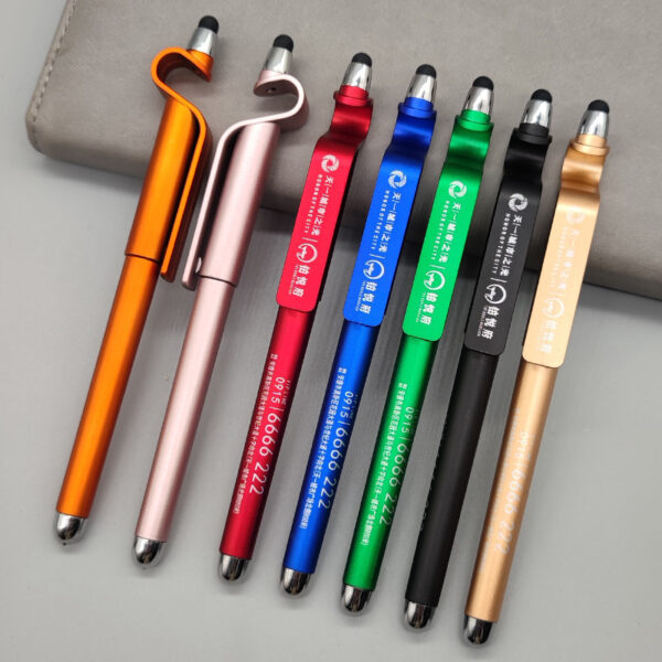 Custom Logo Stylus Ballpens - Mobile Holder, Touchscreen Use - Image 3