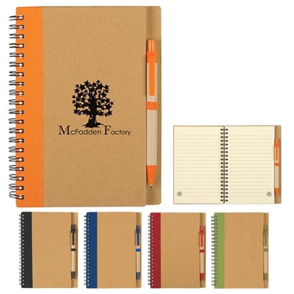 Wholesale A5 Kraft Spiral Notebook, Lined, Eco-Friendly - Image 4