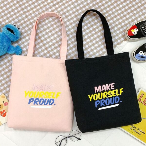 Large Cotton Shopping Bags, Reusable, Portable Totes - Image 4