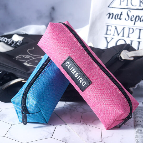 Canvas Student Pencil Case - Large, Solid Color, Direct from Factory - Image 5