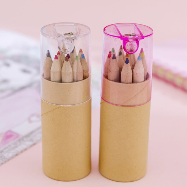 12pcs 3.5" Colored Pencil Set with Sharpener Tube - Image 2