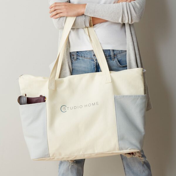 12Oz Women's Canvas Tote - Custom Logo Eco Bag - Image 3