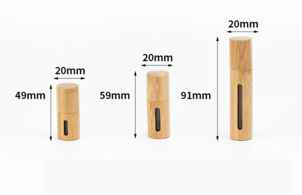 Bamboo Cosmetic Roll-on Bottles - 5-10ml Essential Oil Perfume Packaging - Image 4