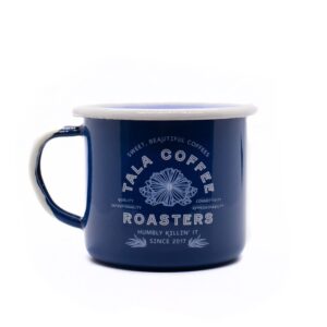 12oz Custom Logo Metal Tin Enamel Camping Mugs - Reusable Handle Cups