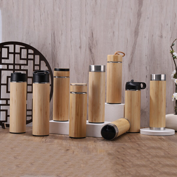Wood Grain Insulated Stainless Steel Cafe Cups - Image 4