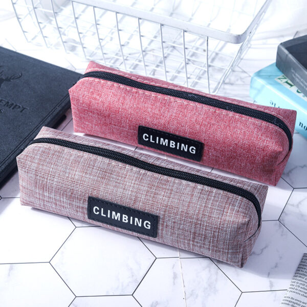 Canvas Student Pencil Case - Large, Solid Color, Direct from Factory - Image 4