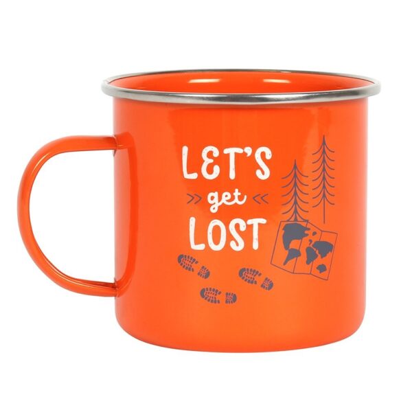 12oz Custom Logo Metal Tin Enamel Camping Mugs - Reusable Handle Cups - Image 2