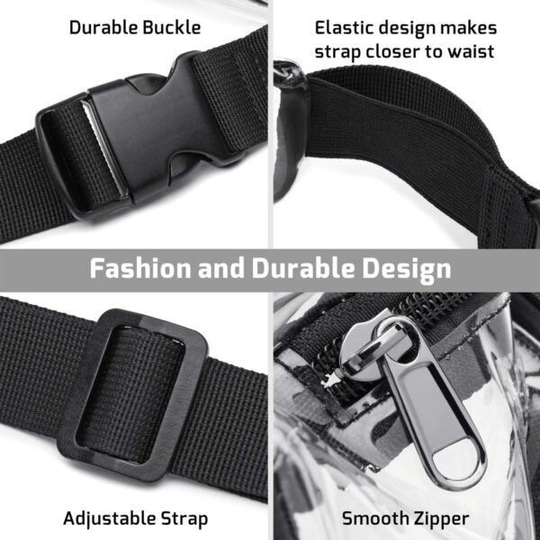 Waterproof Clear PVC Waist Bag - Unisex Fanny Pack - Image 3