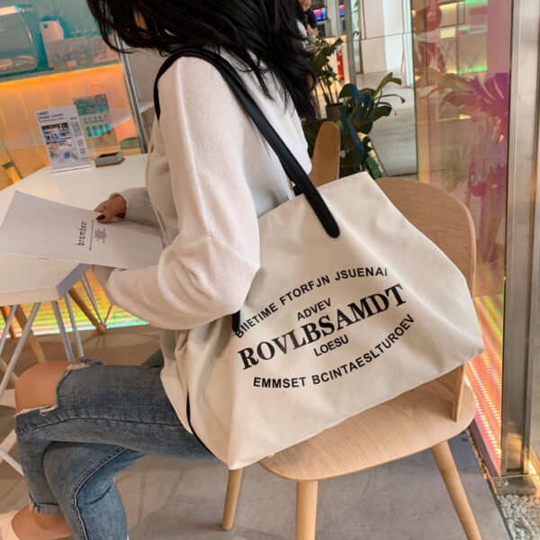 YIMYIK Fancy Canvas Shoulder Tote - Women's Bag - Image 4