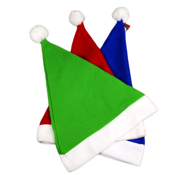 New Year Santa Claus Caps - Plush, Red/White, Xmas Hat - Image 3