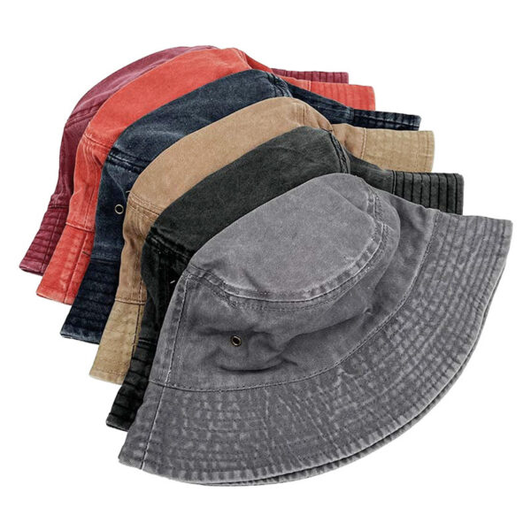 Custom Vintage Washed Bucket Hats - Unisex Embroidery Fisher Hat - Image 2