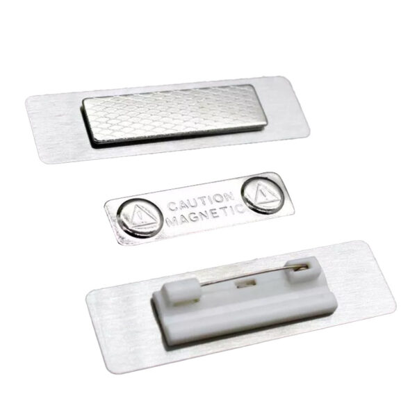 Custom Hotel Name Tags - Stainless Steel, Sublimation, Magnetic Pins - Image 4