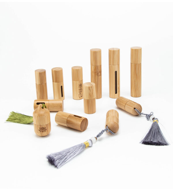 Bamboo Cosmetic Roll-on Bottles - 5-10ml Essential Oil Perfume Packaging - Image 3