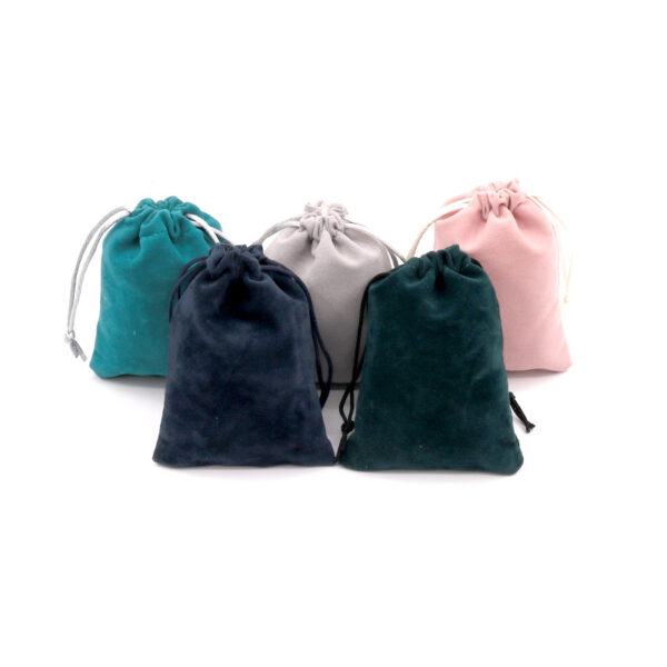 Portable Velvet Jewelry Packaging Drawstring Bags - Image 3