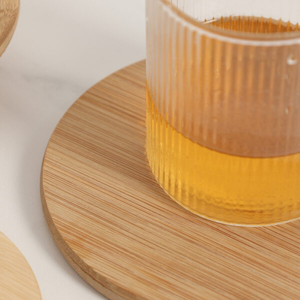 Custom Logo Natural Wood & Bamboo Coasters for Drinks - Image 5