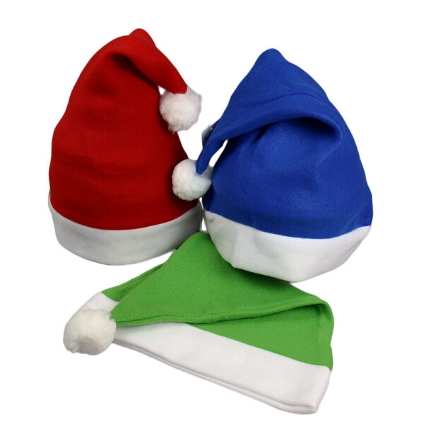 New Year Santa Claus Caps - Plush, Red/White, Xmas Hat - Image 2