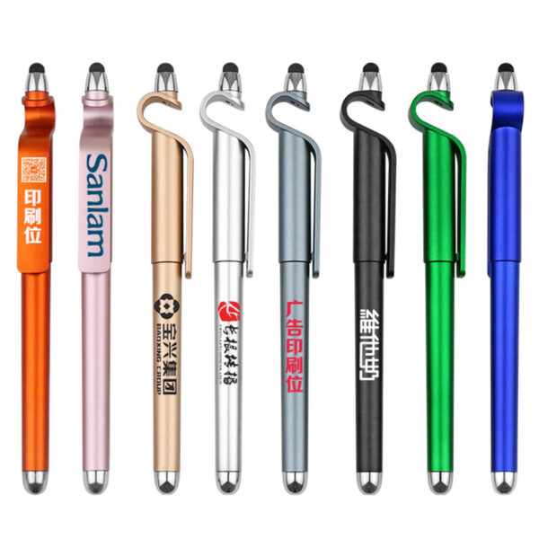 Custom Logo Stylus Ballpens - Mobile Holder, Touchscreen Use - Image 2