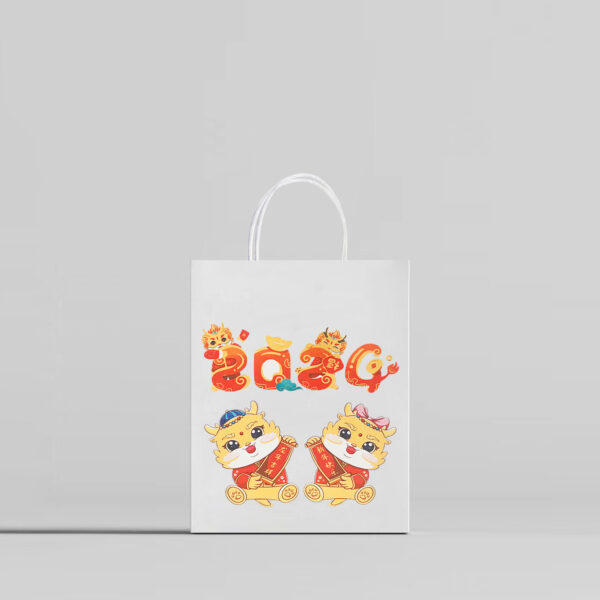 ReusabCustom Recycled Brown Kraft Bags with Handle for Clothing Packaging - Image 4