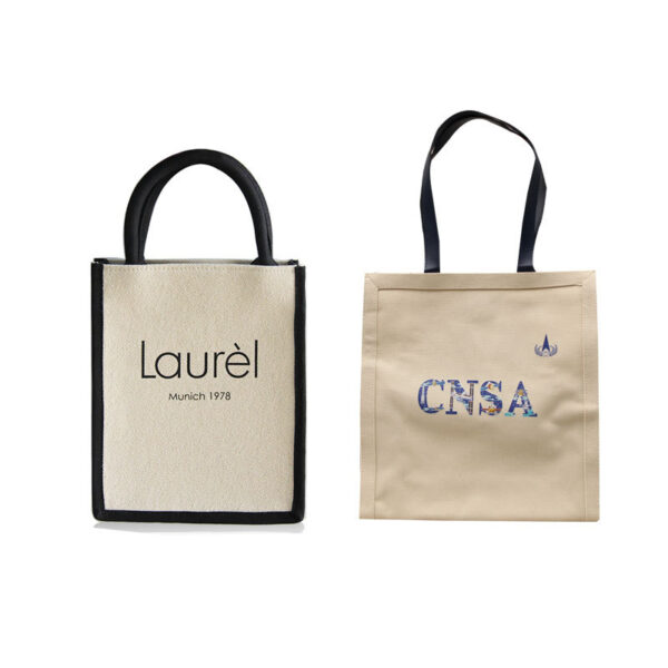 Custom Large Canvas Tote Shoulder Bag - Image 2