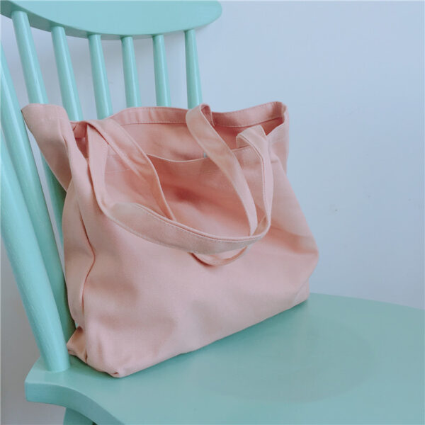 Eco Canvas Grocery Tote - Foldable Shoulder Bag - Image 3