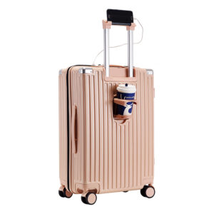 ABS Hard Shell Suitcase with Cup Holder