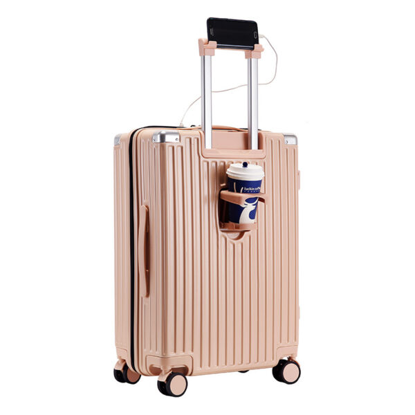 ABS Hard Shell Suitcase with Cup Holder