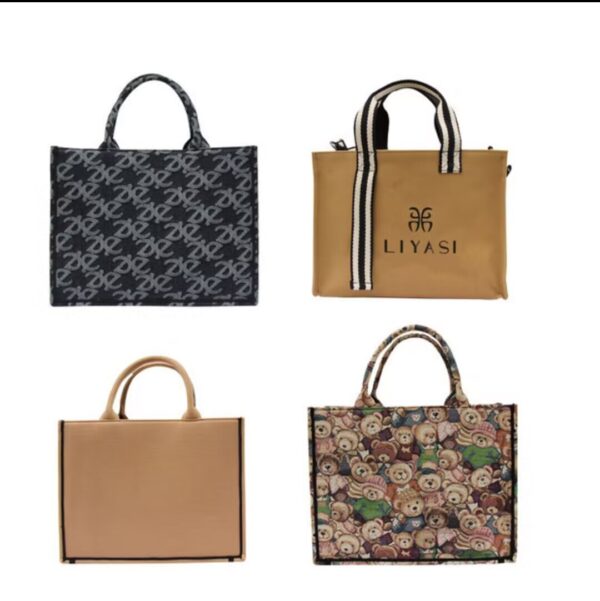 Custom Large Canvas Tote Shoulder Bag - Image 5