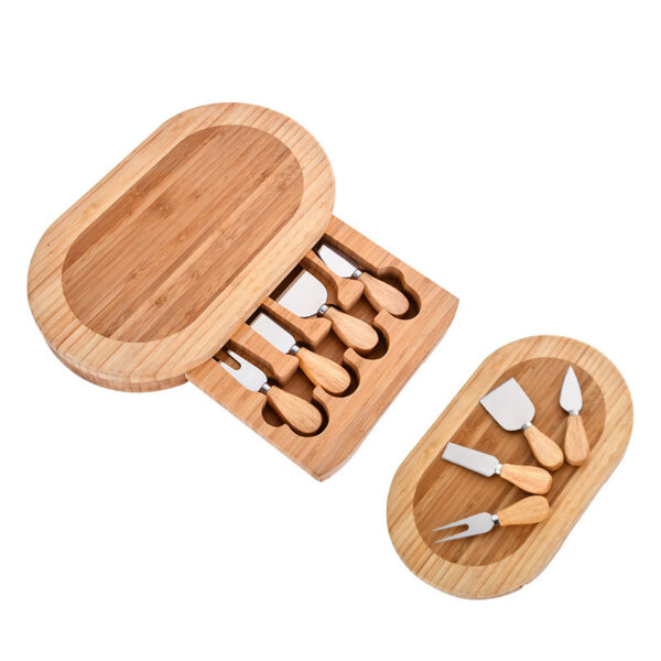 Wholesale Bamboo Cheese Boards - Round/Square with Cutlery Set - Image 3