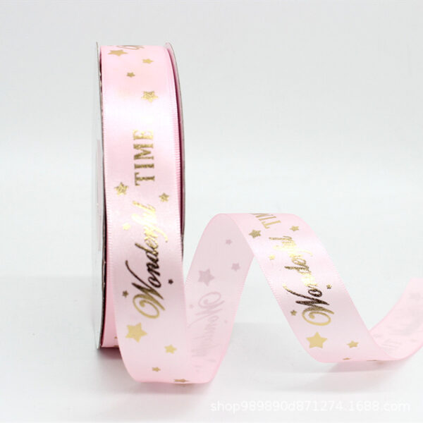 Custom Logo Satin Ribbon for Gift Wrapping - Image 3