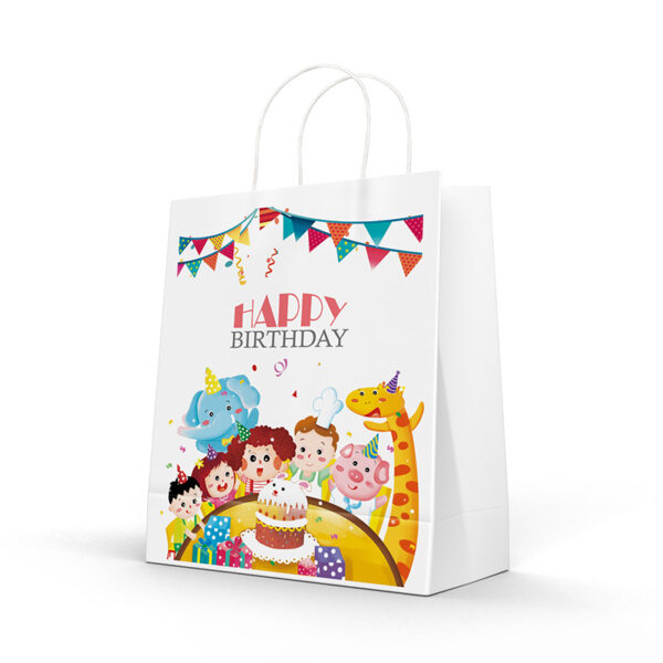 Kraft Paper Shopping Bag - Eco Flat Handle Gift Bag - Image 3