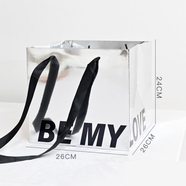Luxury White Custom Logo Paper Bags - Image 2