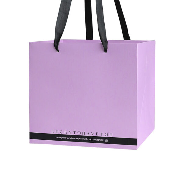 Luxury White Custom Logo Paper Bags - Image 3