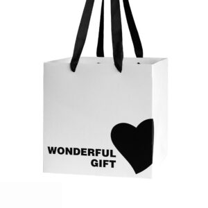 Luxury White Custom Logo Paper Bags