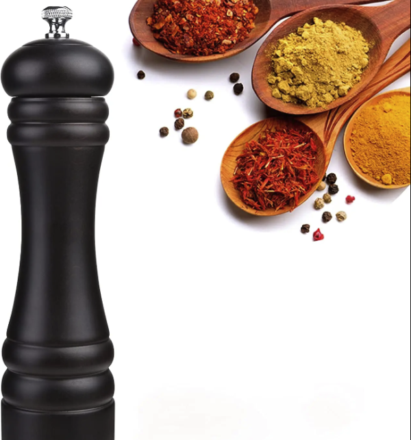 High-Quality Ceramic & Oak Pepper Grinders Set - Image 2