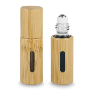 Bamboo Cosmetic Roll-on Bottles - 5-10ml Essential Oil Perfume Packaging