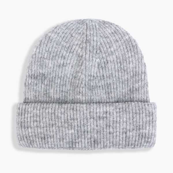 Unisex Cashmere Ribbed Beanie - Warm Knit Hat - Image 3