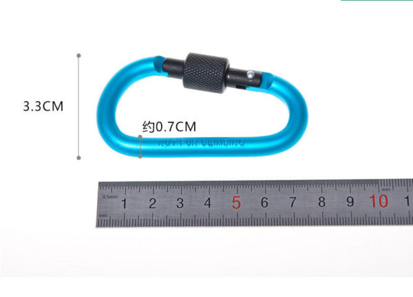 Aluminum Carabiner Keychain - D-Ring Locking Clip - Image 5