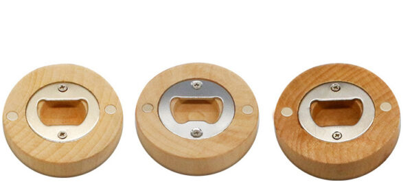Wedding Favor Wood Magnet Bottle Opener - Image 2