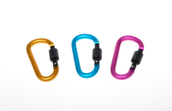 Aluminum Carabiner Keychain - D-Ring Locking Clip - Image 4