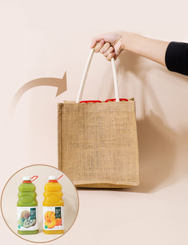 Custom Eco Jute Tote Bags - Reusable Shopping Handbags - Image 5