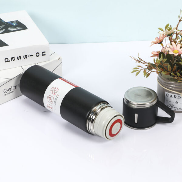 Minimalist Stainless Steel Vacuum Flask Mug Set - Image 2