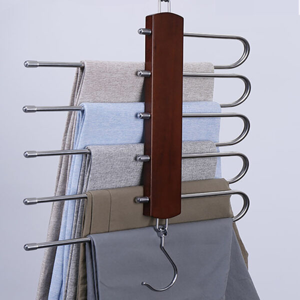 Wooden Wardrobe Rack - Multifunctional, Durable, for Pants - Image 6