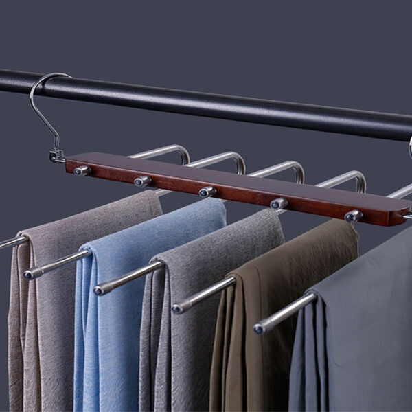 Wooden Wardrobe Rack - Multifunctional, Durable, for Pants - Image 5