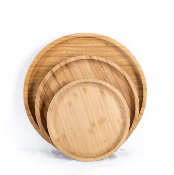 3pc Disposable Bamboo Fruit Plate with Custom Print